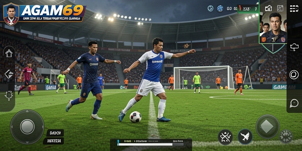 Tampilan aksi mendebarkan dalam pertandingan sepak bola AGAM69.