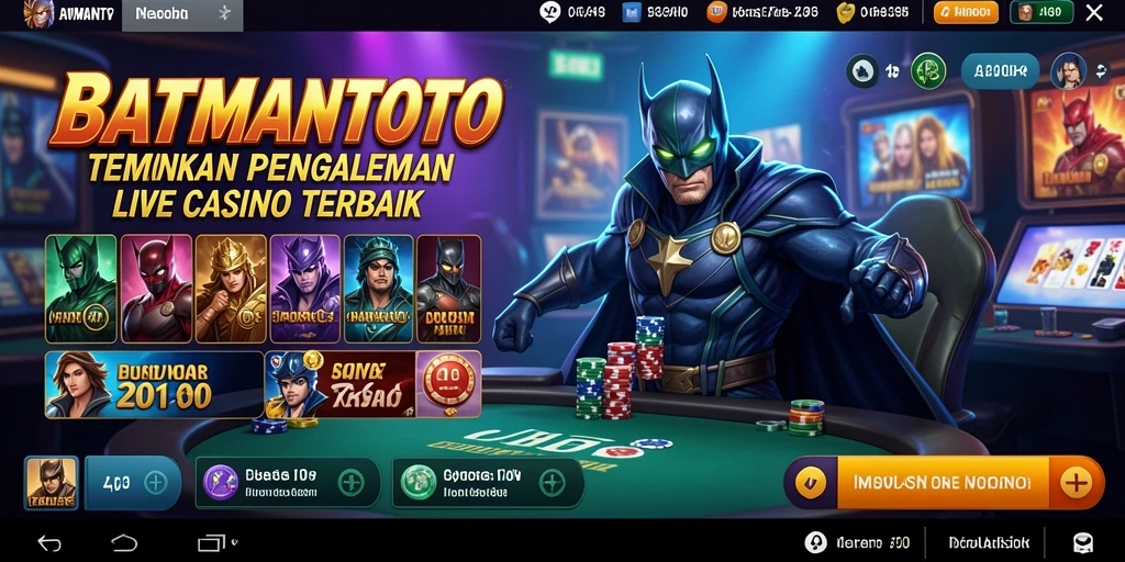 Tampilan gameplay BATMANTOTO yang mendebarkan di Live Casino.