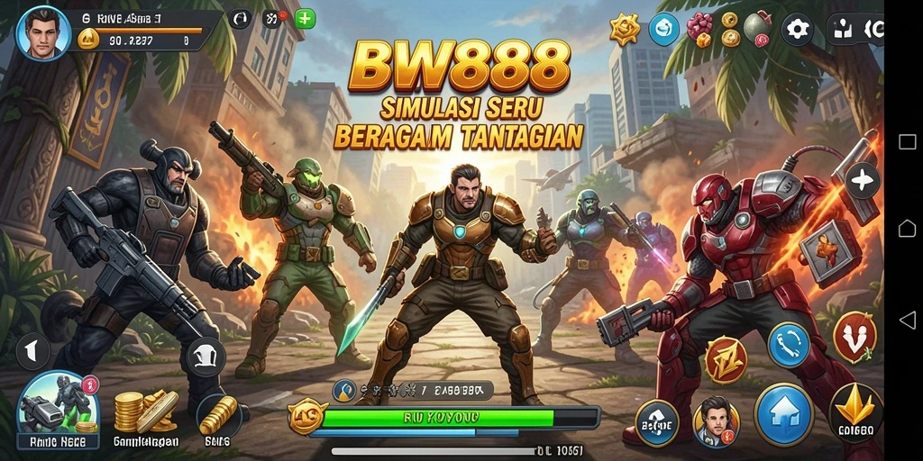 Tampilan gameplay BW888 yang menampilkan dunia simulasi yang kaya.