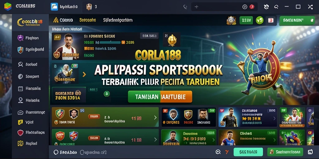 Tampilan gameplay Sportsbook menarik di aplikasi CORLA188.
