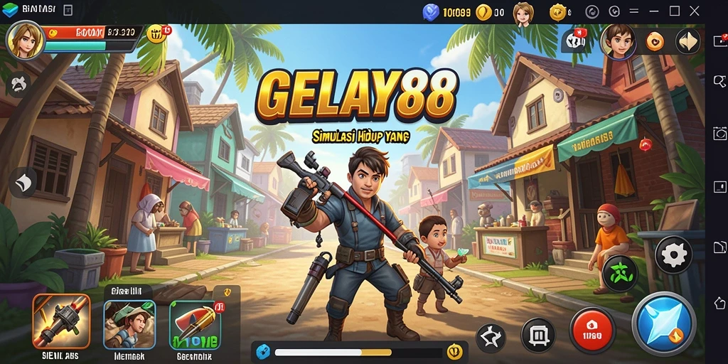 Tampilan gameplay menarik dari GELAY88 dalam dunia simulasi.