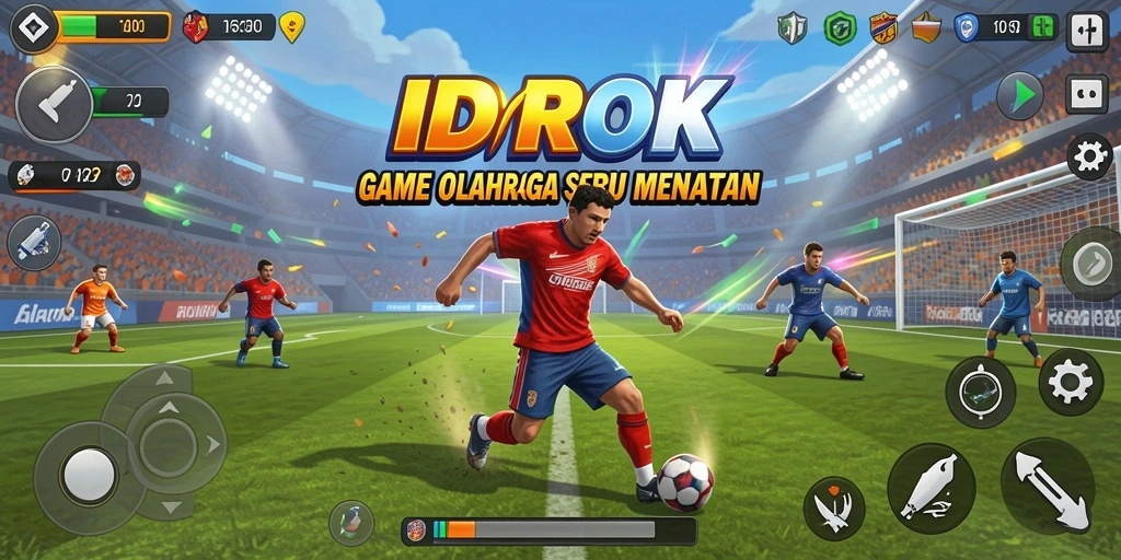 Tangkapan layar utama IDROK menunjukkan keseruan gameplay olahraga.