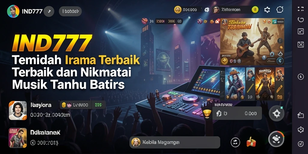 Screenshot gameplay IND777 menampilkan penggunanya menikmati musik dan tantangan permainan.