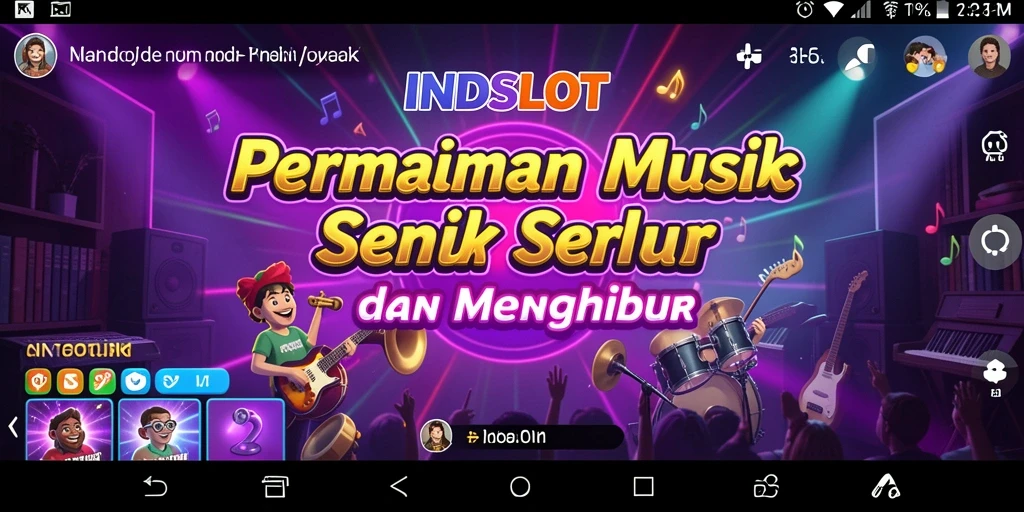 Tampilan gameplay seru dalam INDSLOT saat pemain berlomba mendengarkan dan menanggapi musik.