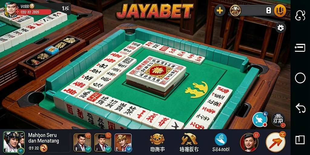 Tampilan gameplay seru di JAYABET yang menampilkan strategi Mahjong.