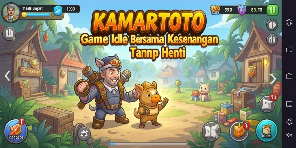 Tampilan gameplay KAMARTOTO yang menarik dalam suasana Idle.