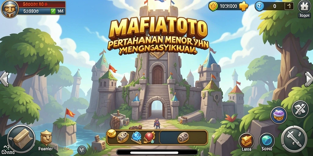 Tampilan menarik dari gameplay MAFIATOTO yang penuh strategi Tower Defense.
