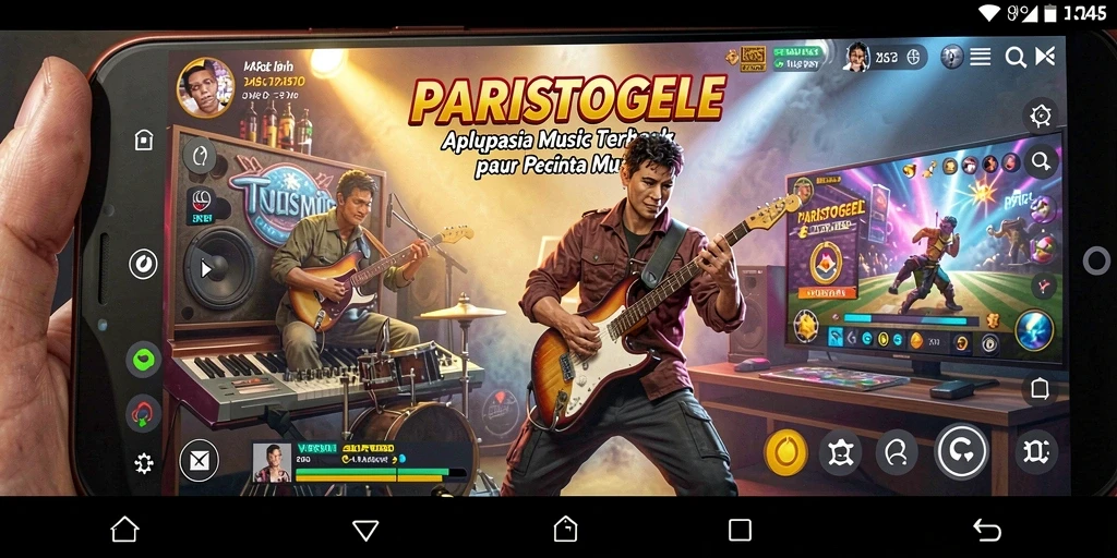 Tampilan menarik dari gameplay musik PARISTOGEL yang interaktif dan menyenangkan.