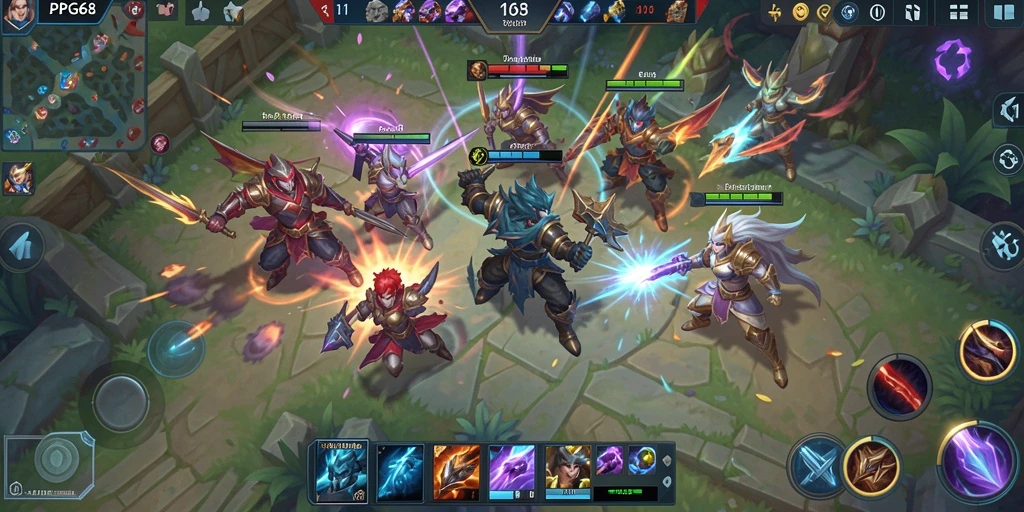 Tampilan gameplay intens PGG68 yang penuh strategi dan kerjasama.