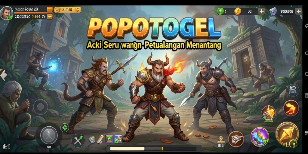 Tampilan gameplay action yang penuh tantangan di POPOTOGEL.