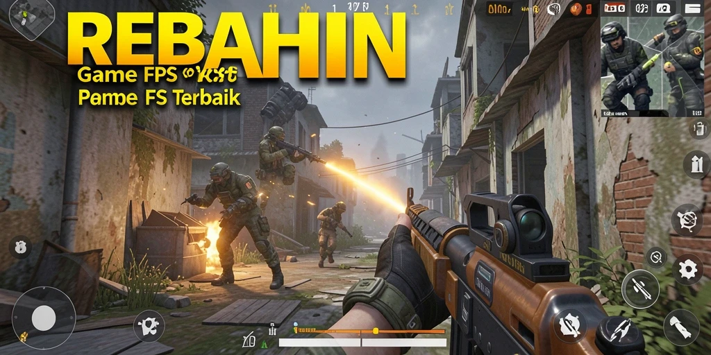 Tampilan seru gameplay REBAHIN dengan aksi tembak-menembak yang mendebarkan.