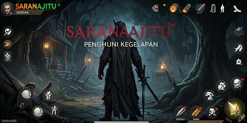 Screenshot dari gameplay menegangkan dalam SARANAJITU.