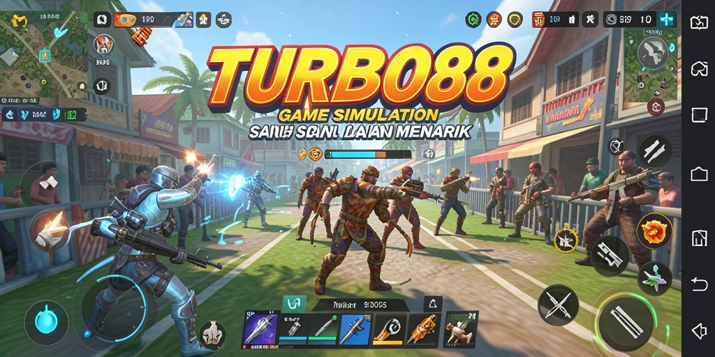 Tampilan gameplay TURBO88 yang menarik dan penuh warna.