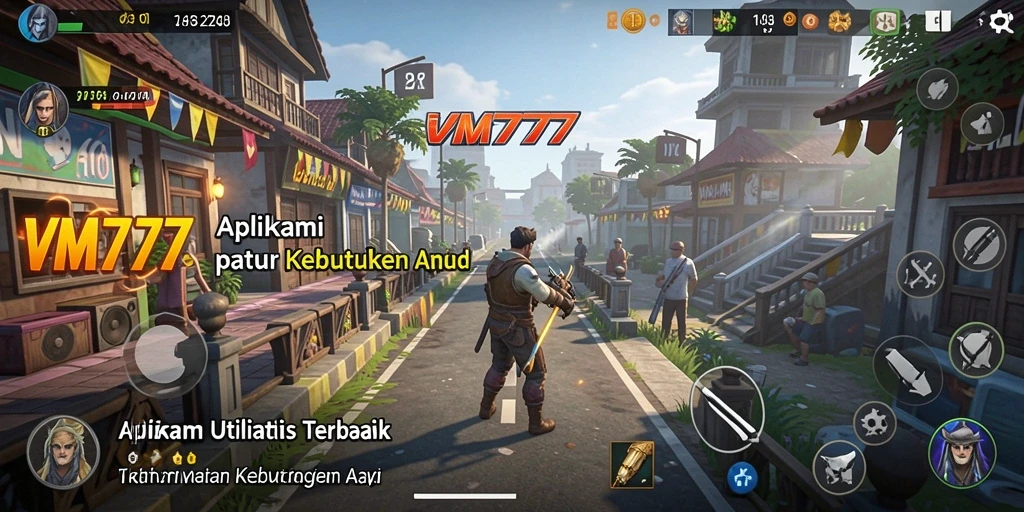 Tampilan antarmuka VM777 dengan fitur-fitur Utility terbaik.
