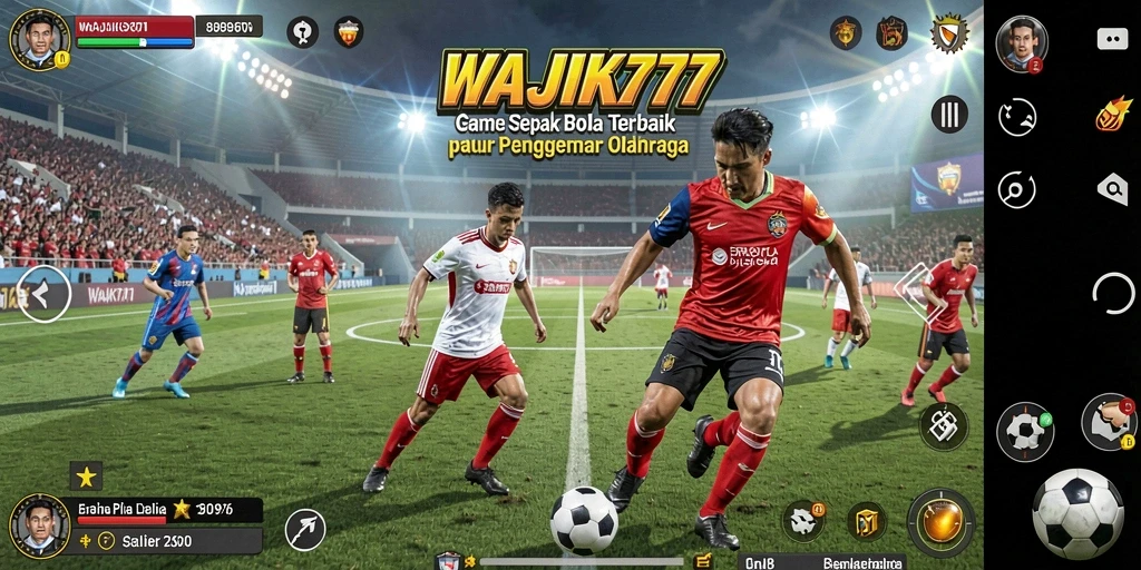 Tampilan gameplay seru dalam game sepak bola WAJIK777.